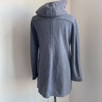 James Perse Hooded Coat Womens Sz 4 Grey Double Breasted Sweatcoat Photo 5