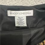 Maggy London One Shoulder Satin Ruched Marigold Floral Print Dress - size 10 Photo 2