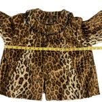 Victor Alfaro Beaded Leopard Print Faux Fur Jacket Size Petite 12P Black Photo 6