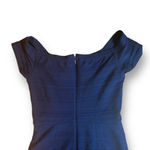 Rebecca Taylor Womens Off-the-Shoulder Textured Knit Dress Navy Size NWOT Photo 8