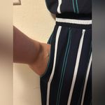 Eliza J  Navy Multicolor Striped Jumpsuit Photo 7