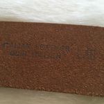 Floral Print Italian Leather Belt Brown Size L Photo 5