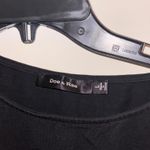 Doe & Rae  Black Poof ruched sleeve Blouse Top Basic Neutral Minimal Office Photo 3