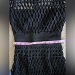 Self Portrait Black Cut Out Lace Layered Midi Dress Size 0 Photo 8