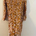 Source Unknown NWOT Shirtdress Floral Midi Carmel Women’s Size Small Photo 5