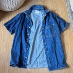 SLVRLAKE Denim Oversized Button Down Shirt Blue Photo 0