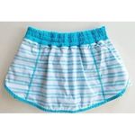 Lululemon Run Track Attack Skirt Skort Blue and White Stripe Athleisure Size 6 Photo 3