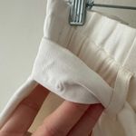 ZARA NEW! TRF White Paperbag Tie Belt Straight Leg Pants With Pockets Photo 6