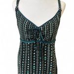 Esprit Y2K VTG. GRAPHIC PATTERN PRINT RIBBON TIE DRESS SIZE 8 MEDIUM Photo 3