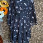 Unique Vintage NWT SMAK PARLOUR Black & Silver Snowflake Batwing Dress 3X-LARGE Photo 2