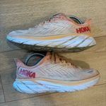 Hoka  Women’s Clifton 8 Cantaloupe Silver Peony Pink Running Shoe Size 10.5 Photo 1