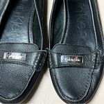 Calvin Klein Lavida Black Leather Flats Photo 1