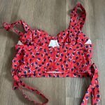 Carolina Herrera NWOT  RED HEART PRINT CORSET BODICE TOP WITH TIE Photo 5