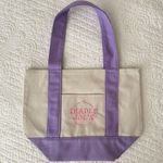 Trader Joe’s Mini Pastel Canvas Tote Bag – PURPLE NWT Photo 4