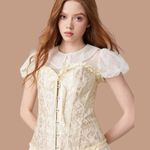 Super cute cream silky look bustier! New Size 3X Photo 3