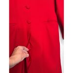 Jones New York 1980s  Red & Black Collar 100% Wool Dress USA Made small Photo 6