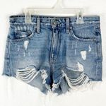 Lovers + Friends Jack 100% Cotton High Rise Ripped Distressed Denim Shorts 26 Photo 0