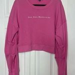 Missguided Rose Pink Romeo Cropped Pullover Relaxed Sweatshirt Size 12 Large Photo 6