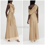 Significant Other Erika Tan Satin Dress Size 6 Photo 2