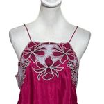 Free People Free Pink Love This Floral Embroidered Cutout Pink Bodysuit Top Women’s Size XS Photo 3