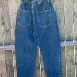 ZARA Paperbag jeans in a mid-blue wash high Rise Photo 15
