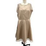 Lindy Bop Leona Almond Polka Dot‎ Mesh Prom Dress Beige Plus Size 3XL Photo 1