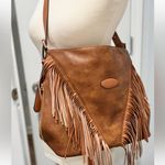 Oukupa Brown Faux Leather Western
Fringe Shoulder Bag Photo 3