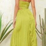 SheIn Satin Pleated Cut Out Dress Photo 1