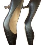 Manolo Blahnik  Black Leather Kitten Heel Photo 1