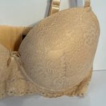 Unbranded Beige Lace Full Coverage Underwire Bra Size 40C Tan Photo 1