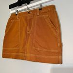 Old Navy Utility High Waisted Mini Skirt Size 12 Yellow Gold Orange Fall Photo 2
