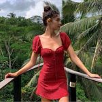 Realisation Par  the Venus mini Dress in red squiggle size M Photo 1