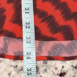 Mango Womens Animal Print Elastic Waist Flowy Midi Skirt Red Orange Black Size L Photo 8