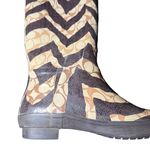 Coach women's  Rain Boots Pammie Zebra Signature Khaki   Size 8 B Photo 8