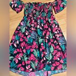 SheIn  curvy 0XL off shoulder sleeves colorful floral mini dress Photo 2