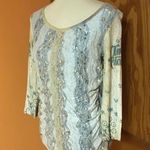 Retro Y2K feminine lace top Blue Size M Photo 6