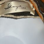 Nordstrom Gaze Retro Ribbed Metallic Striped Ruffle Hem Long Sleeve Fitted Top Shirt Photo 91