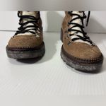 Marc Fisher  MLCapell brown leather sheepskin-lined winter boots women size 10 M Photo 4