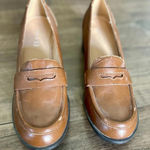 Nine & Co. Women’s Heeled Loafers Cognac Size 10 Slip On Photo 0