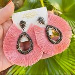Amrita Singh Caviar stoned earrings with fanned out fringe Photo 4