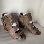 Massini  Booties laser cut nickle studded block heel size 11 Photo 1