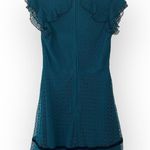 Trixxi Junior’s Dark Green Velvet Trim Lace Choker Dress Size 7 Mini A Line Photo 2