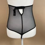 Victoria's Secret Medium Sheer Lace Teddy Thong Bodysuit Deep V Front Photo 6