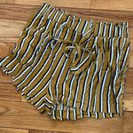 Papaya  striped shorts with tie and pockets size small Photo 0