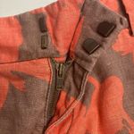 Loft Ann Taylor Women’s Linen Blend Shorts Orange & Brown Size 0 Inseam 4” Photo 3