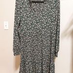 Green and Tan Floral longsleeve Mockneck v Photo 0