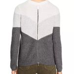 Design History  Modern Gray and White Crew Neck Sweater Photo 2