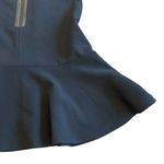 Sandro Black Silk Blend Dress Sleeveless Party Vegan Leather Trim Size 2 Medium Photo 8