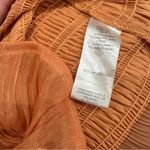 Adelyn Rae NWOT orange smocked eyelet mini dress shimmer metallic Photo 5