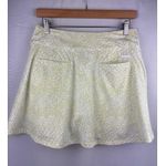 Adidas Womens Athletic Skort Size S Light Green & Yellow Abstract Print Photo 2